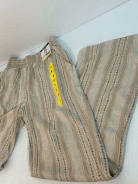New Linen Rayon Pull on Pants small